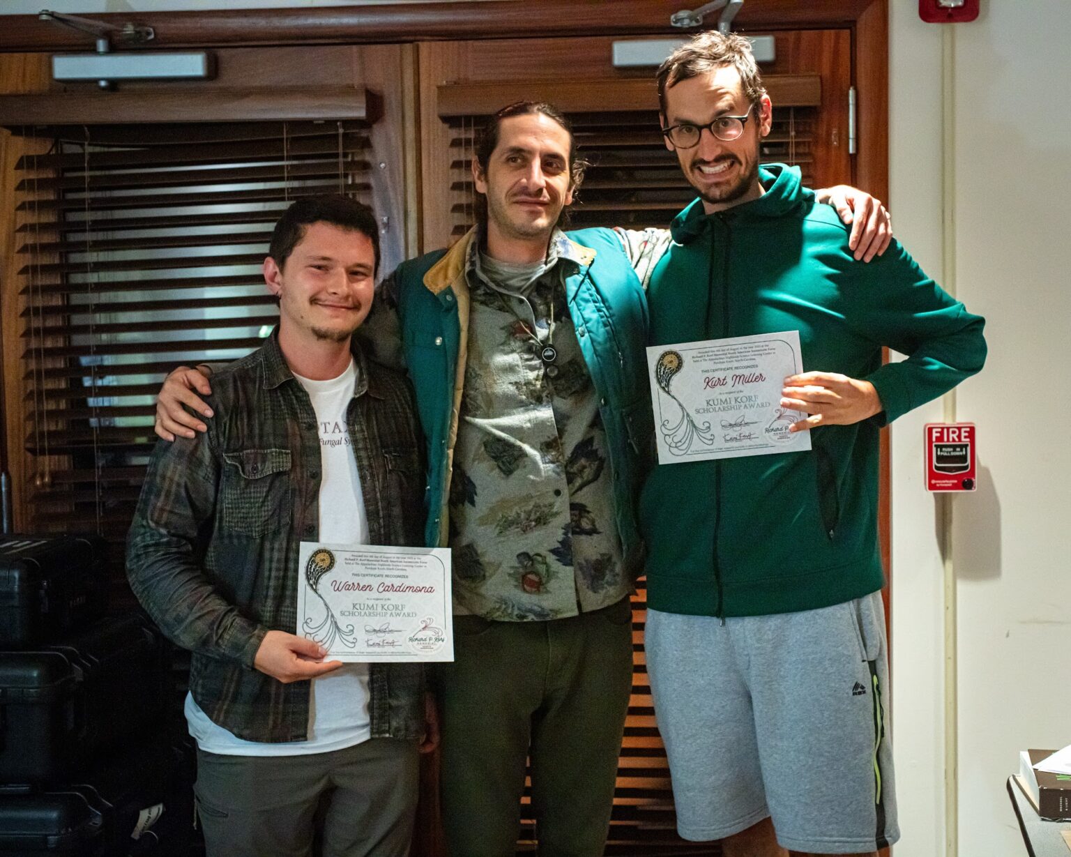 2025 Korf Foray scholarship recipients with their certificates